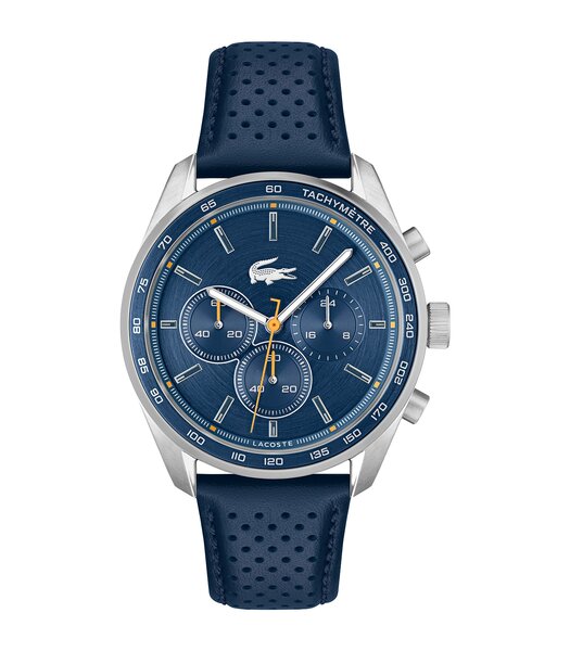 Montre LACOSTE Homme 2011344 Analogue Cadran MINERAL Bleu Bracelet Cuir Bleu Etanchéité 5BAR