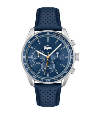Montre LACOSTE Homme 2011344 Analogue Cadran MINERAL Bleu Bracelet Cuir Bleu Etanchéité 5BAR