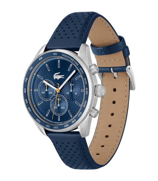 Montre LACOSTE Homme 2011344 Analogue Cadran MINERAL Bleu Bracelet Cuir Bleu Etanchéité 5BAR