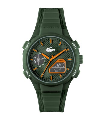 Montre LACOSTE LC33 Homme 2011367 Analogue Cadran MINERAL KHAKI Bracelet Silicone KHAKI Etanchéité 10BAR