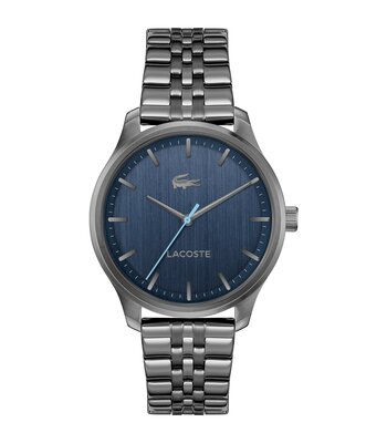 Montre LACOSTE Homme 2011371 Analogue Cadran MINERAL Bleu Bracelet Acier Gris Etanchéité 5BAR