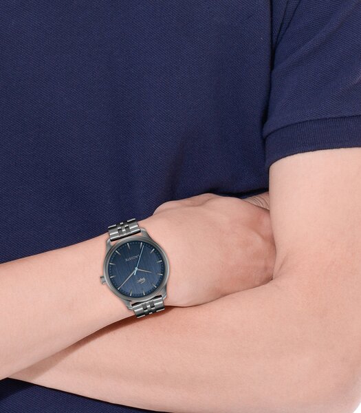 Montre LACOSTE Homme 2011371 Analogue Cadran MINERAL Bleu Bracelet Acier Gris Etanchéité 5BAR
