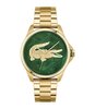 Montre LACOSTE KEY BET Homme 2011394 Analogue Cadran MINERAL Vert Bracelet Acier Or jaune Etanchéité 5BAR