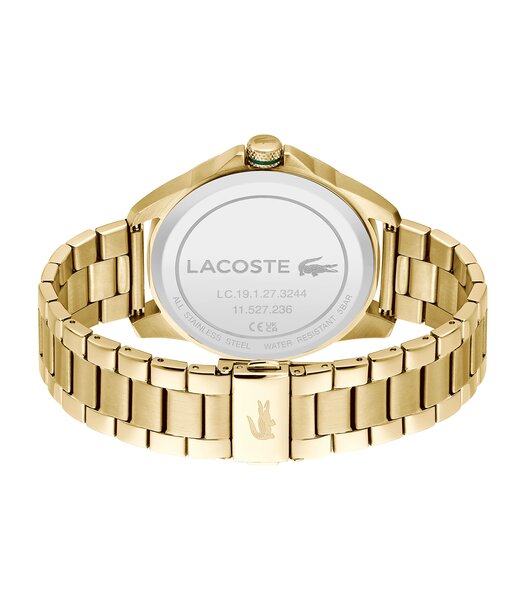 Montre LACOSTE KEY BET Homme 2011394 Analogue Cadran MINERAL Vert Bracelet Acier Or jaune Etanchéité 5BAR