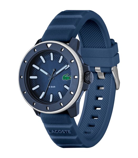 Montre LACOSTE SPORT INSPIRED Homme 2011413 Analogue Cadran MINERAL Bleu Bracelet Silicone Bleu Etanchéité 10BAR