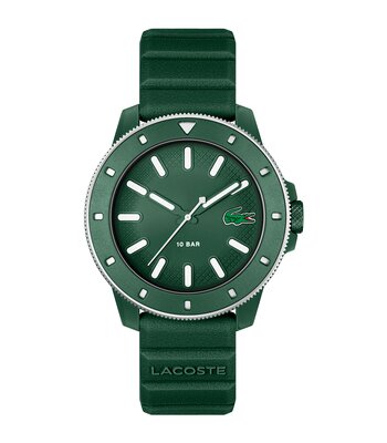 Montre LACOSTE SPORT INSPIRED Homme 2011414 Analogue Cadran MINERAL Vert Bracelet Silicone Vert Etanchéité 10BAR