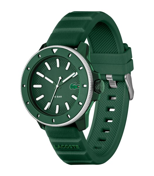 Montre LACOSTE SPORT INSPIRED Homme 2011414 Analogue Cadran MINERAL Vert Bracelet Silicone Vert Etanchéité 10BAR