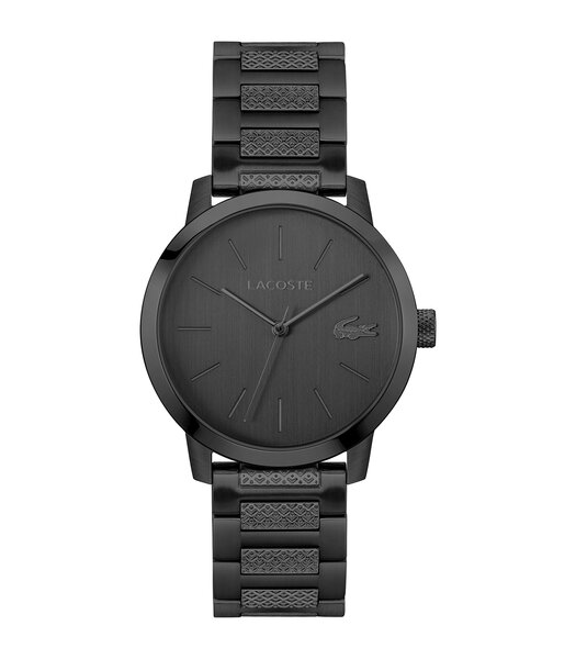 Montre LACOSTE LIFESTYLE Homme 2011421 Analogue Cadran MINERAL Noir Bracelet Acier Noir Etanchéité 5BAR