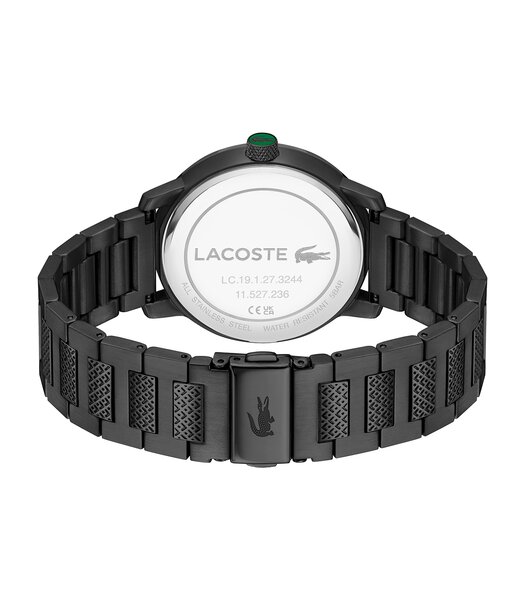 Montre LACOSTE LIFESTYLE Homme 2011421 Analogue Cadran MINERAL Noir Bracelet Acier Noir Etanchéité 5BAR