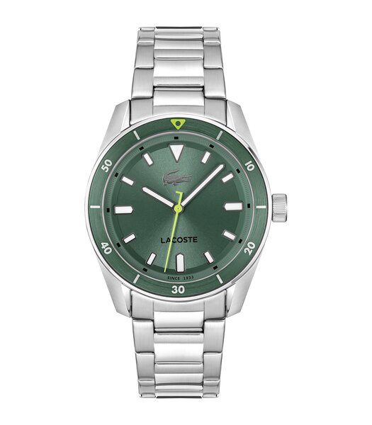 Montre LACOSTE CLASSIC ELEGANCE Homme 2011425 Analogue Cadran MINERAL Vert Bracelet Acier inoxydable Acier Etanchéité 5BAR
