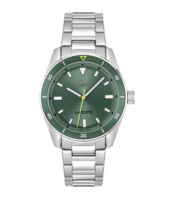 Montre LACOSTE CLASSIC ELEGANCE Homme 2011425 Analogue Cadran MINERAL Vert Bracelet Acier inoxydable Acier Etanchéité 5BAR