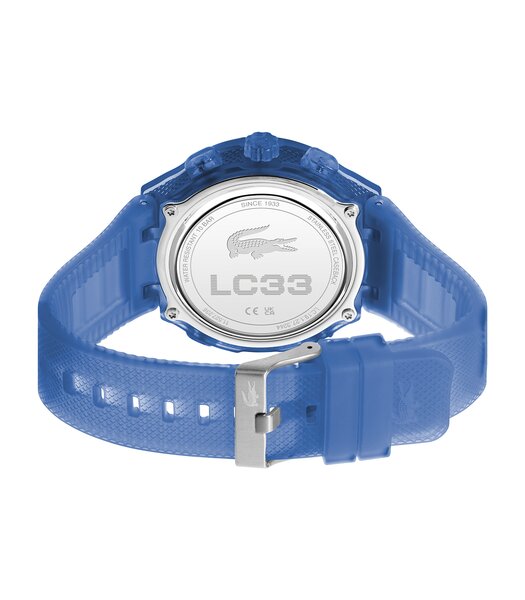Montre LACOSTE SPORT INSPIRED Homme 2011429 Analogue Cadran MINERAL Bleu Bracelet Silicone Bleu Etanchéité 10BAR