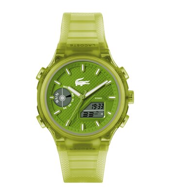 Montre LACOSTE SPORT INSPIRED Homme 2011432 Analogue Cadran MINERAL Vert Bracelet Silicone Vert Etanchéité 10BAR