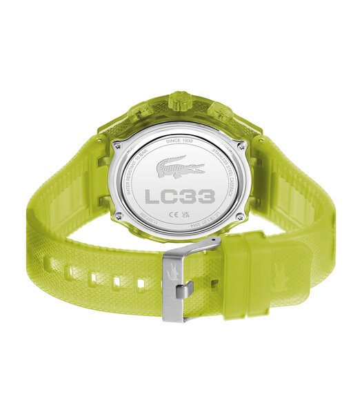 Montre LACOSTE SPORT INSPIRED Homme 2011432 Analogue Cadran MINERAL Vert Bracelet Silicone Vert Etanchéité 10BAR
