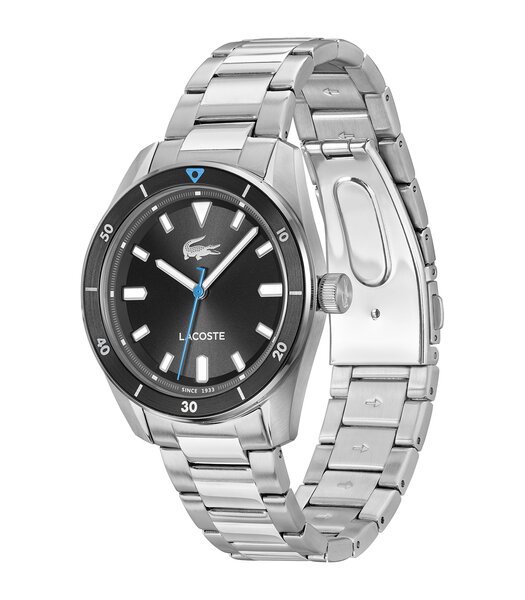 Montre LACOSTE CLASSIC ELEGANCE Homme 2011433 Analogue Cadran MINERAL Noir Bracelet Acier inoxydable Acier Etanchéité 5BAR