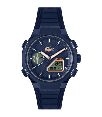 Montre LACOSTE SPORT INSPIRED Homme 2011434 Analogue Cadran MINERAL Bleu Bracelet Silicone Bleu Etanchéité 10BAR