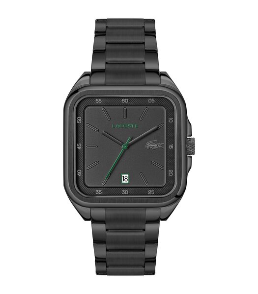 Montre LACOSTE LIFESTYLE Homme 2011461 Analogue Cadran MINERAL Noir Bracelet Acier Noir Etanchéité 5BAR