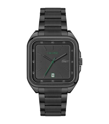 Montre LACOSTE LIFESTYLE Homme 2011461 Analogue Cadran MINERAL Noir Bracelet Acier Noir Etanchéité 5BAR