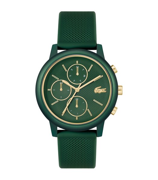 Montre LACOSTE SPORT INSPIRED Homme 2011471 Analogue Cadran MINERAL Vert Bracelet Silicone Vert Etanchéité 3BAR
