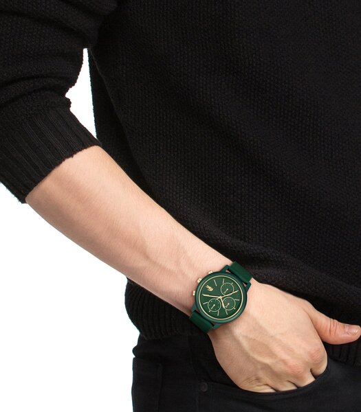 Montre LACOSTE SPORT INSPIRED Homme 2011471 Analogue Cadran MINERAL Vert Bracelet Silicone Vert Etanchéité 3BAR
