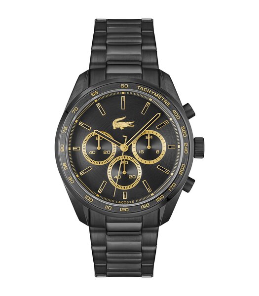 Montre LACOSTE SPORT INSPIRED Homme 2011476 Analogue Cadran MINERAL Noir Bracelet Acier Noir Etanchéité 5BAR
