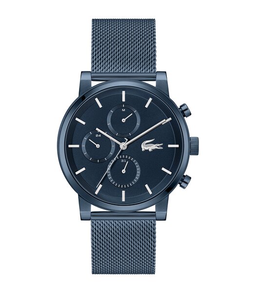 Montre LACOSTE LIFESTYLE Homme 2011484 Analogue Cadran MINERAL Bleu Bracelet Acier Bleu Etanchéité 5BAR