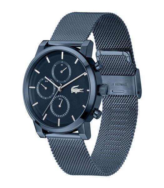 Montre LACOSTE LIFESTYLE Homme 2011484 Analogue Cadran MINERAL Bleu Bracelet Acier Bleu Etanchéité 5BAR