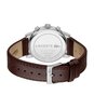 Montre LACOSTE LIFESTYLE Homme 2011486 Analogue Cadran MINERAL Blanc Bracelet Cuir Brun Etanchéité 5BAR