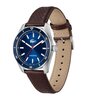 Montre LACOSTE CLASSIC ELEGANCE Homme 2011489 Analogue Cadran MINERAL Bleu Bracelet Cuir Brun Etanchéité 5BAR