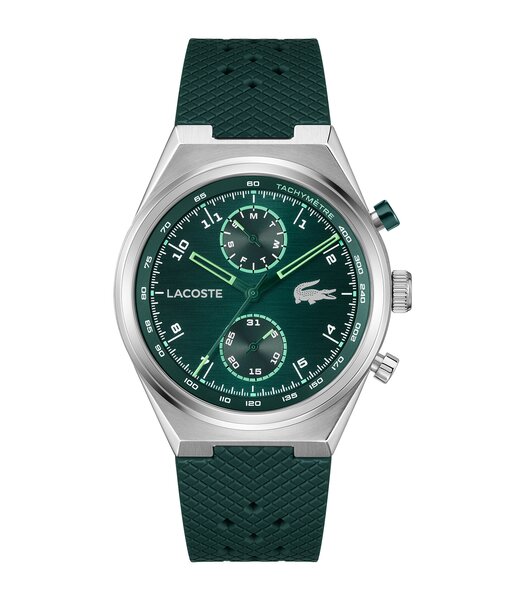 Montre LACOSTE SPORT INSPIRED Homme 2011497 Analogue Cadran MINERAL Vert Bracelet Silicone Vert Etanchéité 5BAR