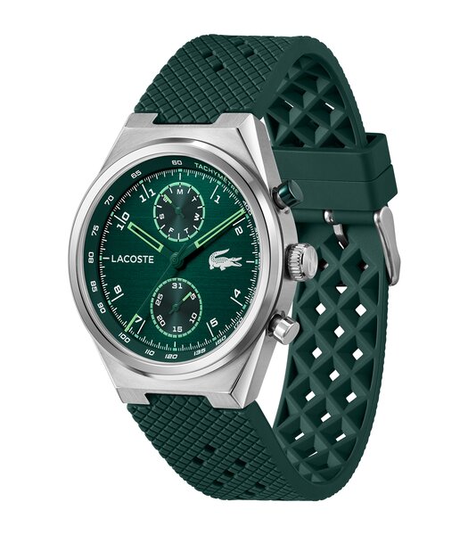 Montre LACOSTE SPORT INSPIRED Homme 2011497 Analogue Cadran MINERAL Vert Bracelet Silicone Vert Etanchéité 5BAR