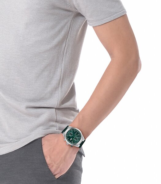 Montre LACOSTE SPORT INSPIRED Homme 2011497 Analogue Cadran MINERAL Vert Bracelet Silicone Vert Etanchéité 5BAR
