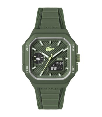 Montre LACOSTE SPORT INSPIRED Homme 2011505 Analogue Cadran MINERAL KHAKI Bracelet Silicone KHAKI Etanchéité 10BAR