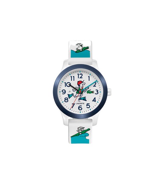 Montre LACOSTE KIDS Enfant 2030029 Analogue Cadran MINERAL Blanc Bracelet Silicone Blanc Etanchéité 5BAR