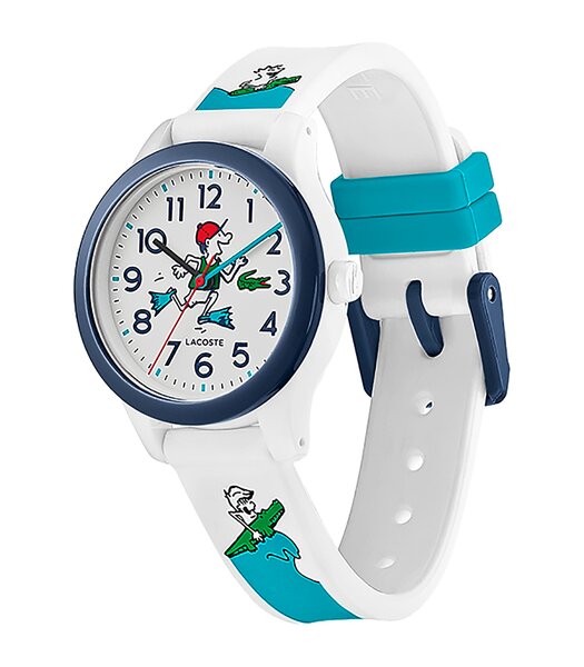 Montre LACOSTE KIDS Enfant 2030029 Analogue Cadran MINERAL Blanc Bracelet Silicone Blanc Etanchéité 5BAR