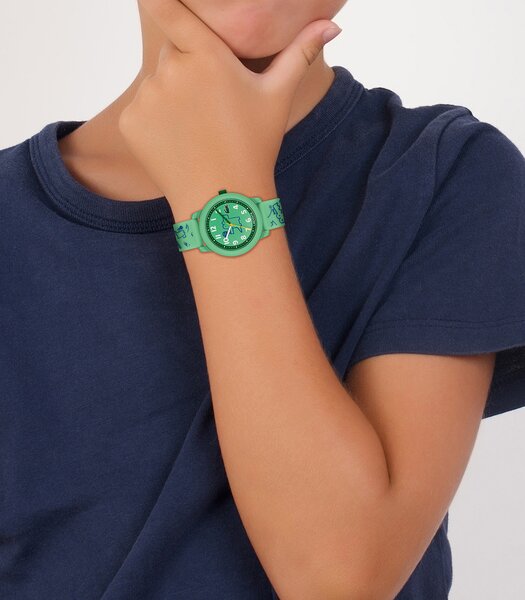 Montre LACOSTE SPORT INSPIRED Enfant 2030057 Analogue Cadran MINERAL Vert Bracelet Silicone Vert Boucle ardillon Etanchéité 5BAR