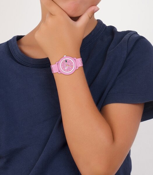 Montre LACOSTE SPORT INSPIRED Enfant 2030058 Analogue Cadran MINERAL Rose Bracelet Silicone Rose Boucle ardillon Etanchéité 5BAR