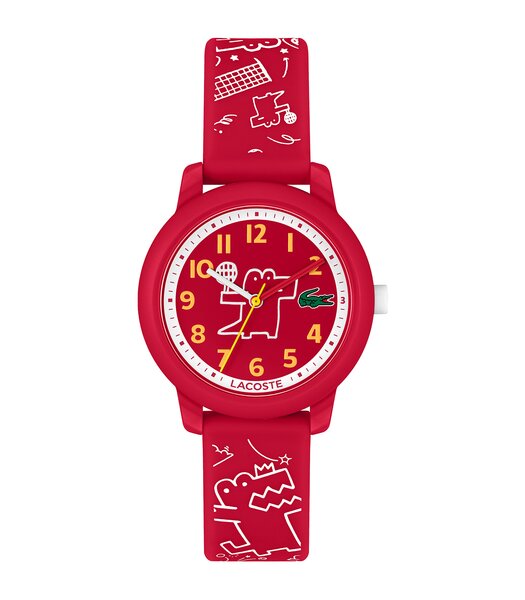 Montre LACOSTE SPORT INSPIRED Enfant 2030059 Analogue Cadran MINERAL Rouge Bracelet Silicone Rouge Boucle ardillon Etanchéité 5BAR