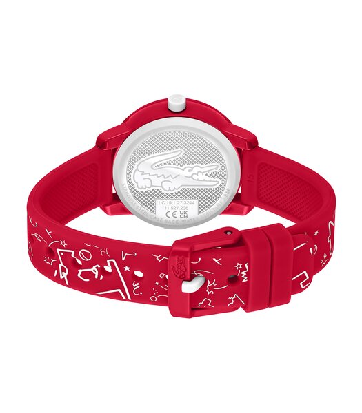 Montre LACOSTE SPORT INSPIRED Enfant 2030059 Analogue Cadran MINERAL Rouge Bracelet Silicone Rouge Boucle ardillon Etanchéité 5BAR