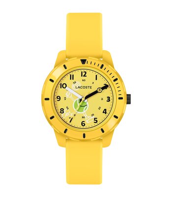 Montre LACOSTE Enfant 2030060 Analogue Cadran MINERAL Jaune Bracelet Silicone Jaune Etanchéité 5BAR