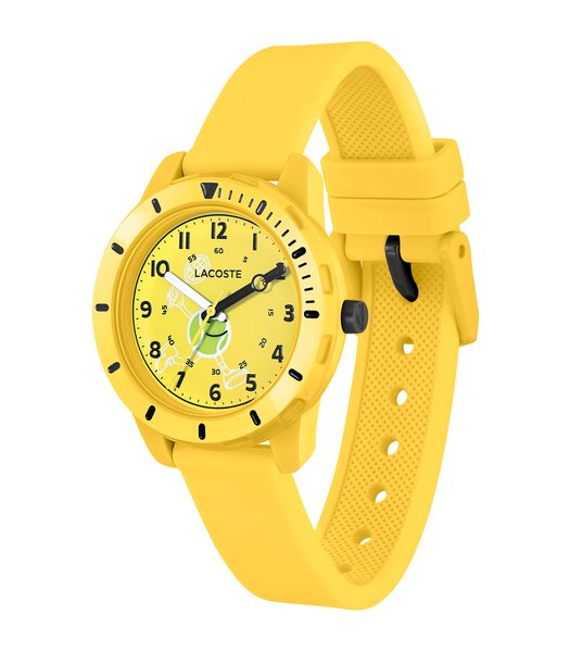 Montre LACOSTE Enfant 2030060 Analogue Cadran MINERAL Jaune Bracelet Silicone Jaune Etanchéité 5BAR