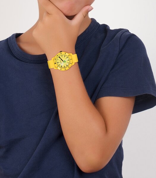 Montre LACOSTE Enfant 2030060 Analogue Cadran MINERAL Jaune Bracelet Silicone Jaune Etanchéité 5BAR