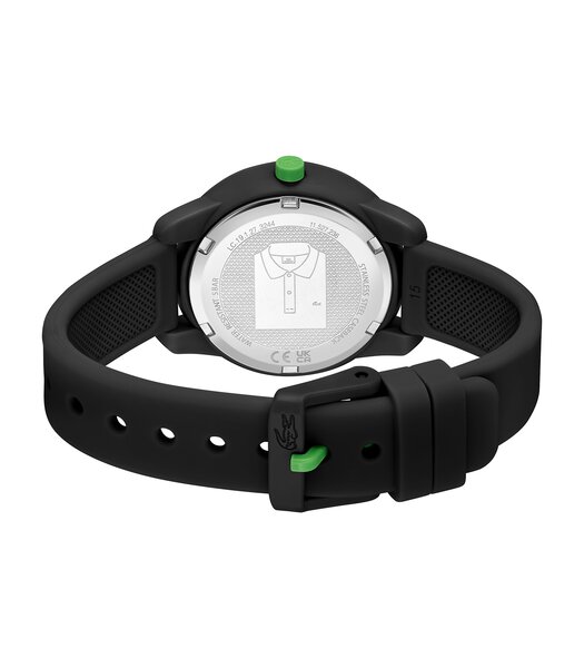 Montre LACOSTE Enfant 2030061 Analogue Cadran MINERAL Noir Bracelet Silicone Noir Etanchéité 5BAR