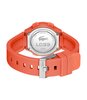 Montre LACOSTE KIDS Enfant 2030065 Analogue Cadran MINERAL Noir Bracelet Silicone Orange Etanchéité 10BAR