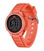 Montre LACOSTE KIDS Enfant 2030065 Analogue Cadran MINERAL Noir Bracelet Silicone Orange Etanchéité 10BAR