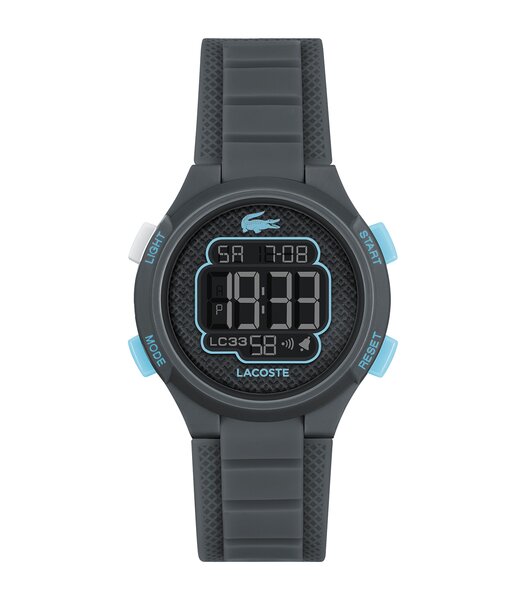 Montre LACOSTE KIDS Enfant 2030068 Analogue Cadran MINERAL Noir Bracelet Silicone Noir Etanchéité 10BAR