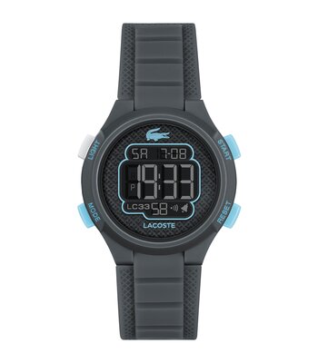 Montre LACOSTE KIDS Enfant 2030068 Analogue Cadran MINERAL Noir Bracelet Silicone Noir Etanchéité 10BAR