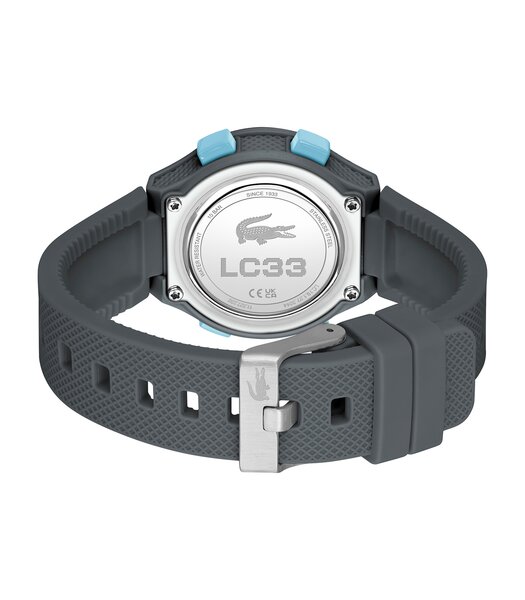 Montre LACOSTE KIDS Enfant 2030068 Analogue Cadran MINERAL Noir Bracelet Silicone Noir Etanchéité 10BAR