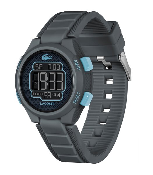 Montre LACOSTE KIDS Enfant 2030068 Analogue Cadran MINERAL Noir Bracelet Silicone Noir Etanchéité 10BAR