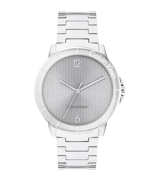 Montre CALVIN KLEIN WATCHES VIVACIOUS Femme 25100022 Analogue Cadran MINERAL Gris Bracelet Acier inoxydable Acier Boucle déployante Etanchéité 3BAR